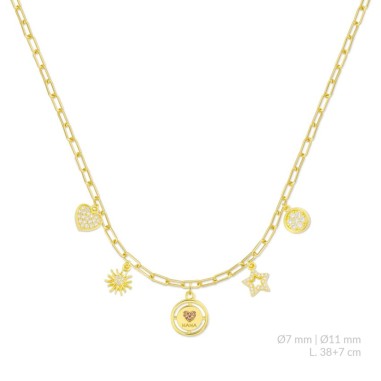 Silver necklace with cubic zirconium