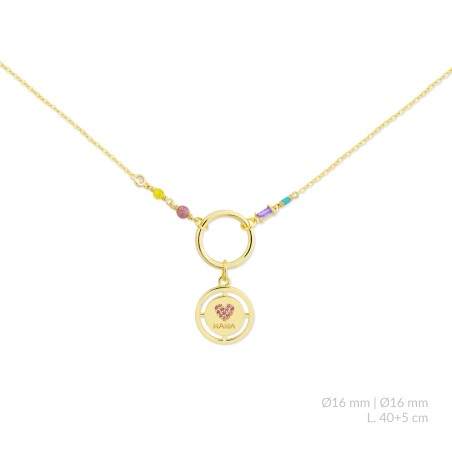 Silver necklace with cubic zirconium