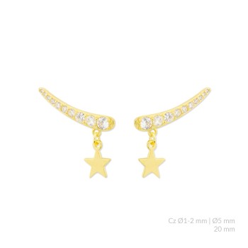 Silver earrings with cubic...