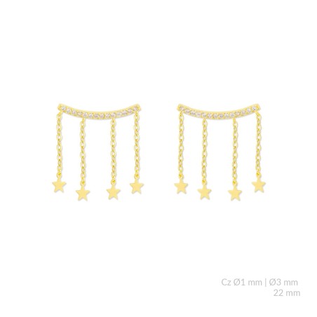 Boucles d'oreilles en Argent avec oxyde de zirconium