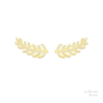 Silver earrings with cubic...