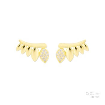 Silver earrings with cubic...