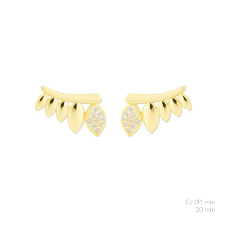 Pendientes de Plata de Ley con circonitas