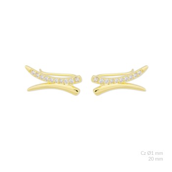 Silver earrings with cubic...