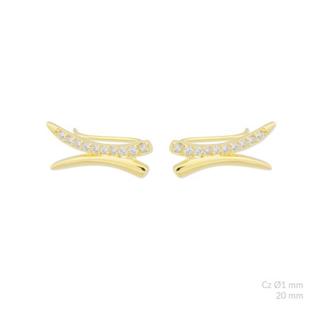 Silver earrings with cubic zirconium