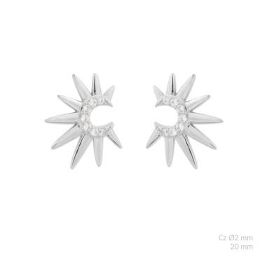 Boucles d'oreilles en Argent avec oxyde de zirconium