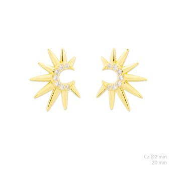 Silver earrings with cubic...