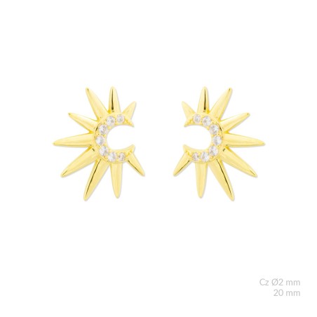 Silver earrings with cubic zirconium