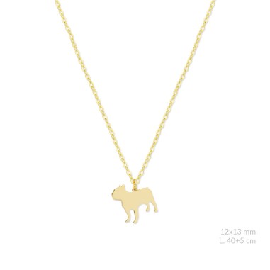 Silver necklace | French Bulldog