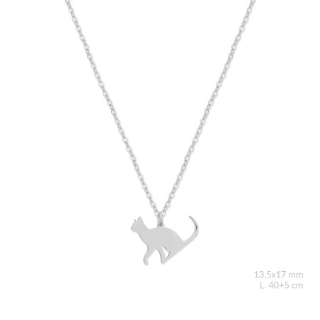 Silver necklace | Cat