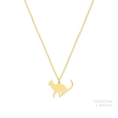 Silver necklace | Cat