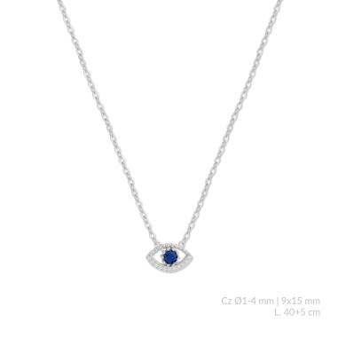 Sautoir en Argent avec oxyde de zirconium