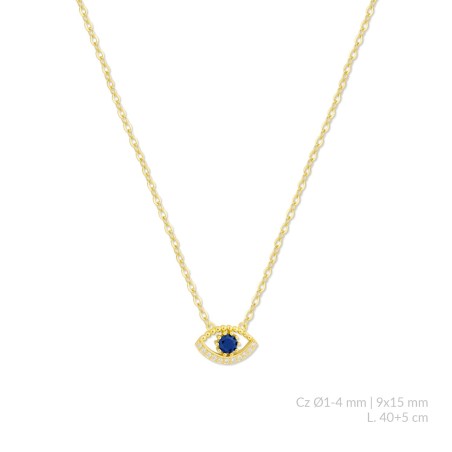 Silver necklace with cubic zirconium