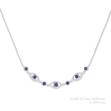 Sautoir en Argent avec oxyde de zirconium