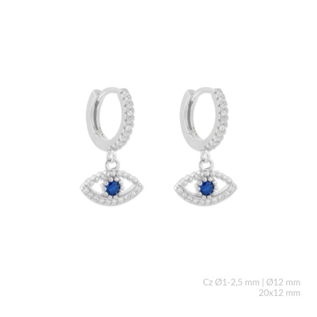 Boucles d'oreilles en Argent avec oxyde de zirconium
