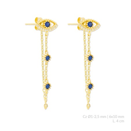 Brincos de Prata Esterlina com zircônia