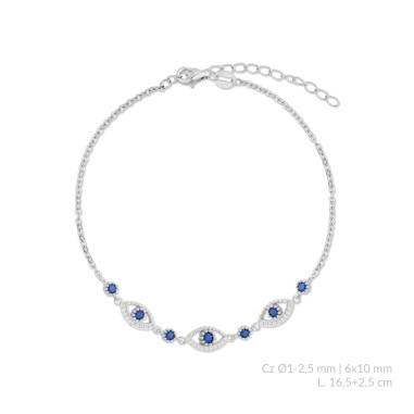 Pulsera de Plata de Ley con circonitas