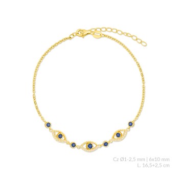 Silver bracelet with cubic...