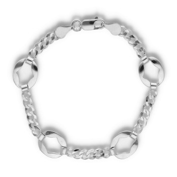 Pulsera Plata Lisa Plateada 2