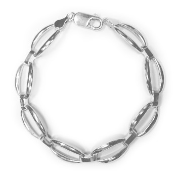 Pulsera Plata Lisa Plateada