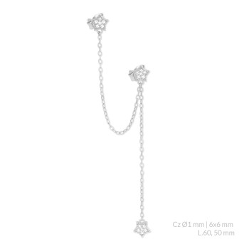 Silver earrings with cubic...