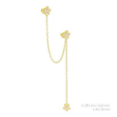 Silver earrings with cubic zirconium