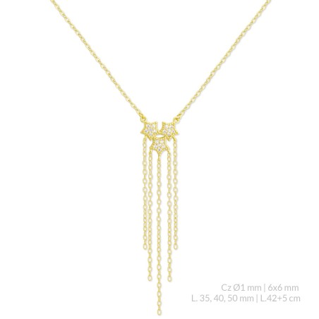 Sautoir en Argent avec oxyde de zirconium