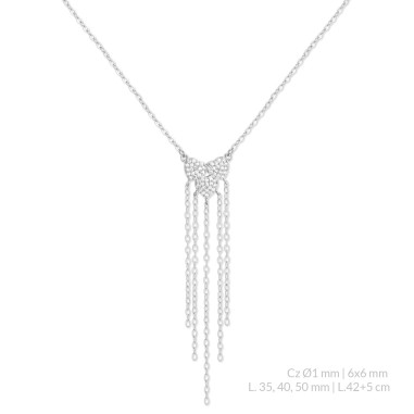 Sautoir en Argent avec oxyde de zirconium