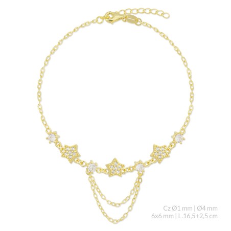 Pulsera de Plata de Ley con circonitas