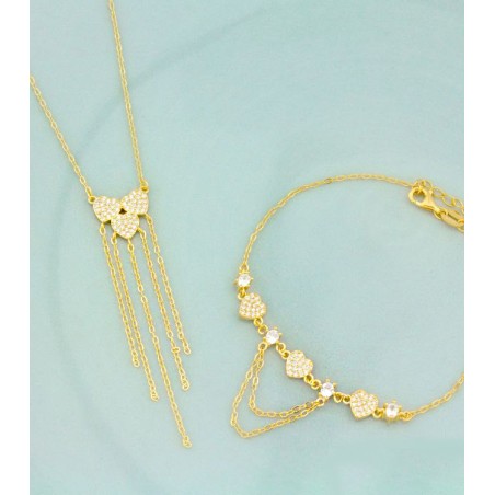 Pulseira de Prata Esterlina com zircônia