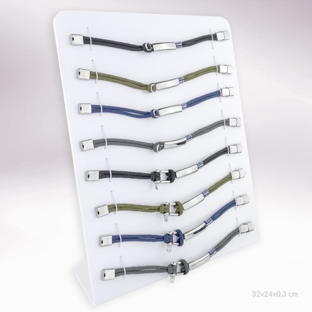 Expositor - 8 pulseras de Acero