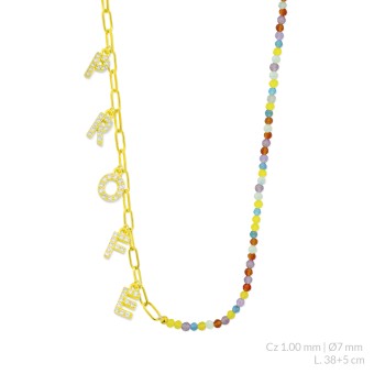 Silver necklace with cubic... 2