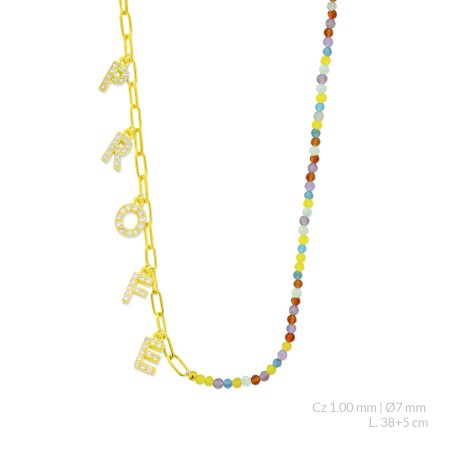 Gargantilha em Prata Esterlina com zircônia