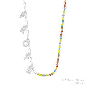 Silver necklace with cubic... 2