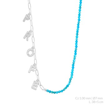 Silver necklace with cubic... 2