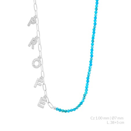 Gargantilla de Plata de Ley y circonitas