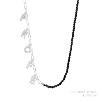 Silver necklace with cubic... 2