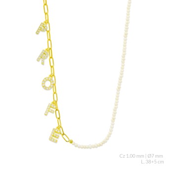 Silver necklace with cubic... 2