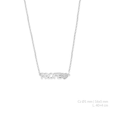 Sautoir en Argent avec oxyde de zirconium