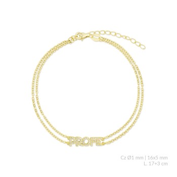 Silver bracelet with cubic...