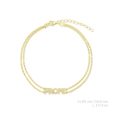 Bracelet en Argent avec oxyde de zirconium