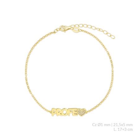 Silver bracelet with cubic zirconium