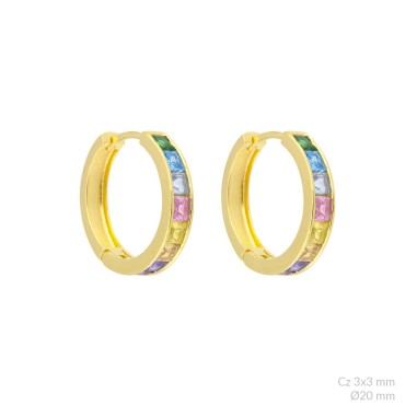 Silver earrings with cubic zirconium