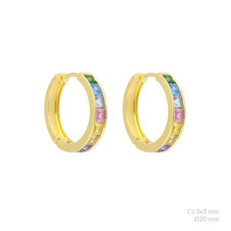 Silver earrings with cubic zirconium