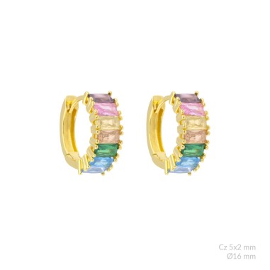 Boucles d'oreilles en Argent avec oxyde de zirconium