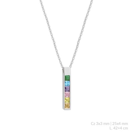 Sautoir en Argent avec oxyde de zirconium