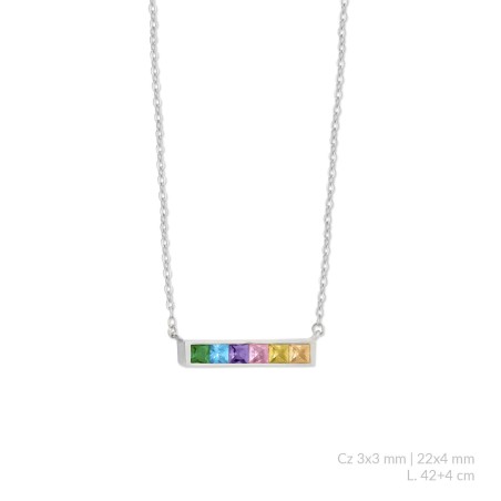 Sautoir en Argent avec oxyde de zirconium