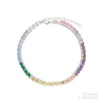 Pulsera de Plata de Ley con...