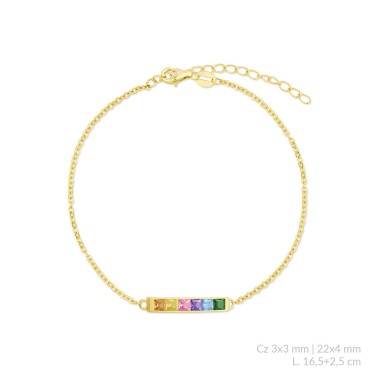 Bracelet en Argent avec oxyde de zirconium