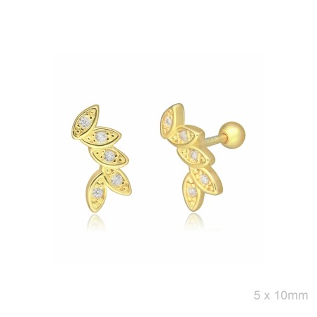 Pendientes Piercing Dorado Ojos Circ